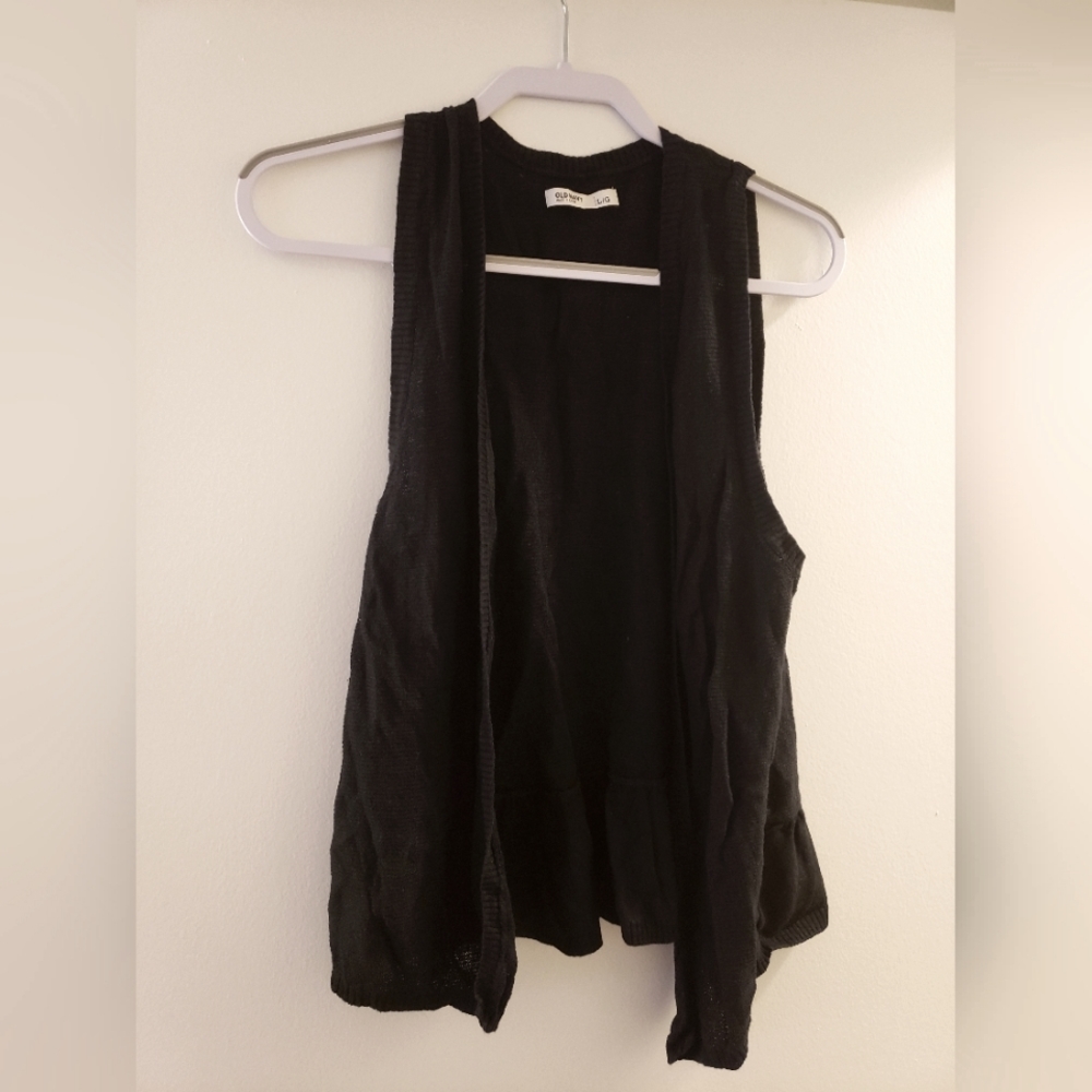 Old Navy Black Sleeveless Sweater